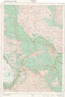 Topografske Karte  BiH 1:25000 Livno